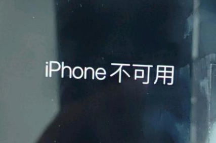 乐业苹果服务网点分享锁屏界面显示“iPhone 不可用”如何解决 