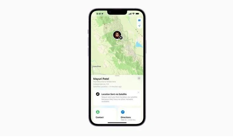 乐业苹果14维修分享iPhone14系列中 FindMy功能通过卫星分享位置方法教程 