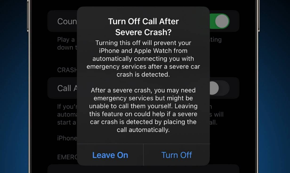 乐业苹果14维修分享 iPhone 14 和 Apple Watch 上关闭崩溃检测 